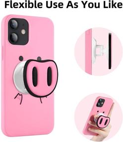 img 1 attached to HikerClub IPhone 12 Mini Case - Pink Pig Phone Case Cute 3D Cartoon Soft TPU Silicon Protective Case With Phone Holder Stand And Detachable Long Lanyard For Girls Children (12 Mini)