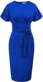 img 4 attached to Flattering and Fashionable JASAMBAC Batwing Bodycon Professional Dresses - Women's Clothing Collection
