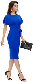 img 2 attached to Flattering and Fashionable JASAMBAC Batwing Bodycon Professional Dresses - Women's Clothing Collection