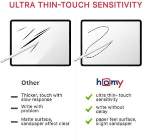 img 1 attached to 📱 Homy Paperfeel Screen Protector Kit [2-Pack] | iPad 10.2 2019-2021 | Anti-Blue Light & Anti-Glare | Eye Care, Drawing & Sensitivity | Scratch Proof | Bonus: WebCam Cover