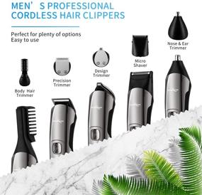 img 2 attached to 🧔 Boskinwang 11-in-1 Men's Grooming Kit with Beard Trimmer, Hair Clipper, Nose Trimmer, Electric Clippers, and More