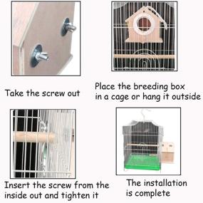 img 3 attached to 🏠 Kathson Parakeet Nest Box | Premium Bird Nesting House for Lovebirds, Cockatiels, Budgies, Finches, and Parrotlets | Ideal for Parrot Breeding and Mating