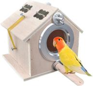 🏠 kathson parakeet nest box | premium bird nesting house for lovebirds, cockatiels, budgies, finches, and parrotlets | ideal for parrot breeding and mating logo