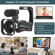 🎥 high-resolution 4k video camera with ir night vision and 18x digital zoom - 56mp uhd camcorder for vlogging logo