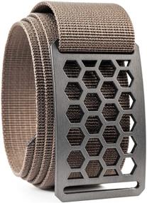 img 4 attached to Honeycomb Belts Gunmetal Buckle Black