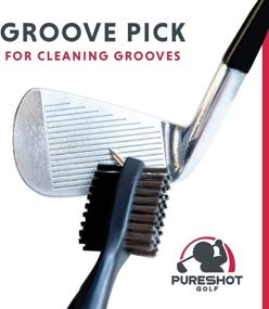 img 1 attached to 🏌️ Golf Club Brush with Groove Cleaning, Retractable Zip-line and Clip Extending 2 Feet, Golf Bag Attachment, Perfect Golf Gift - Golf Brushes