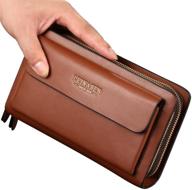 👝 stylish business clutch wallet with ample leather capacity: a must-have for professionals logo