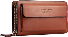 img 2 attached to 👝 Stylish Business Clutch Wallet with Ample Leather Capacity: A Must-Have for Professionals