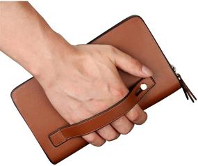 img 3 attached to 👝 Stylish Business Clutch Wallet with Ample Leather Capacity: A Must-Have for Professionals