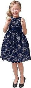 img 1 attached to 👗 Bow Dream Vintage Flower Princess Girls' Dress Collection