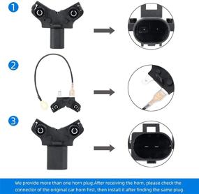 img 1 attached to 🚗 Benz-Compatible 12V Waterproof Snail Horn: Loud 110-125db High/Low Tune (With 3 Pairs of Horn Plug)