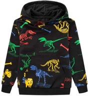 dinosaur-inspired tlaenson kids hoodies: hooded pullover sweatshirts for boys and girls logo