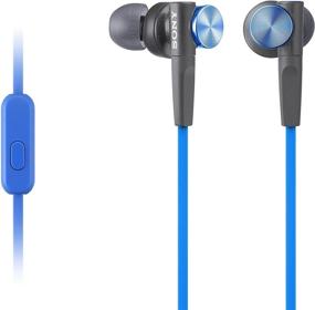 img 4 attached to 🎧 Sony MDRXB50AP Наушники/гарнитура с дополнительным басом и микрофоном для звонков по телефону в синем цвете
