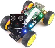 🚗 набор умной машины freenove 4wd с raspberry pi 4 b 3 b+ b a+, отслеживанием лица, отслеживанием линий, трассировкой света, избежанием препятствий, разноцветным светом, ультразвуком, камерой, сервоприводом, беспроводным пультом управления. логотип