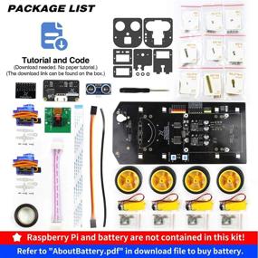 img 3 attached to 🚗 Набор умной машины Freenove 4WD с Raspberry Pi 4 B 3 B+ B A+, отслеживанием лица, отслеживанием линий, трассировкой света, избежанием препятствий, разноцветным светом, ультразвуком, камерой, сервоприводом, беспроводным пультом управления.