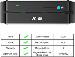 img 3 attached to X6 BT Bluetooth Magnetic Card Reader Writer USB 3 Tracks - Fast and Reliable Swipe Encoder