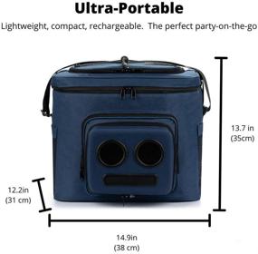 img 2 attached to 🔊 The Top-Rated Cooler with Speakers on Amazon - 20-Watt Bluetooth Speakers for Parties, Festivals, Boat, and Beach - Rechargeable, Compatible with iPhone & Android - Blue, 2021 Edition