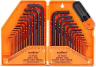 🔧 horusdy 30-piece hex key set: premium inch/metric allen wrench set - wide range from 0.7mm to 10mm and 0.028" to 3/8" sae logo