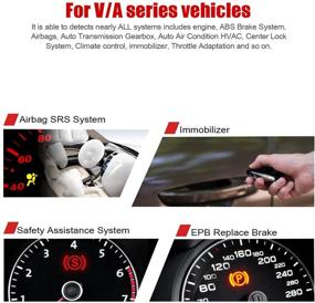 img 2 attached to 🔧 ANCEL VD500 OBD II Diagnostic Scanner: Diagnostic Tool for VW, Audi, Skoda, Seat - Check Engine Light, ABS, SRS, EPB Code Reader + Oil Throttle Position Adaption + Brake Pad Reset