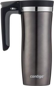 img 2 attached to ☕ Contigo Handled AUTOSEAL Vacuum-Insulated Stainless Steel Travel Mug - 16 oz. Gunmetal, Easy-Clean Lid for Travelers