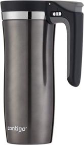 img 4 attached to ☕ Contigo Handled AUTOSEAL Vacuum-Insulated Stainless Steel Travel Mug - 16 oz. Gunmetal, Easy-Clean Lid for Travelers