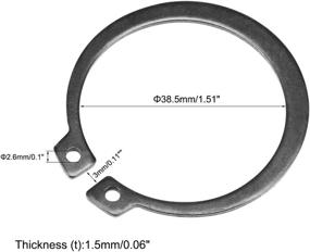 img 1 attached to Uxcell 45 5 мм Внешние стопорные кольца, удерживающие