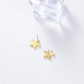 img 2 attached to ⭐️ Tarnish Resistant Gold Star Stud Earrings with Funny Meme Design, Funny Enamel Pin with Star Design