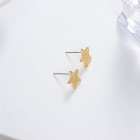 img 1 attached to ⭐️ Tarnish Resistant Gold Star Stud Earrings with Funny Meme Design, Funny Enamel Pin with Star Design