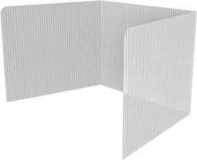 img 4 attached to 📚 Pack of 20 Plastic Easy-to-Use Classroom Privacy Shields for Student Desks - Privacy Folders for Students - Test and Desk Dividers - Size: 45.35 x 13.5 Inches