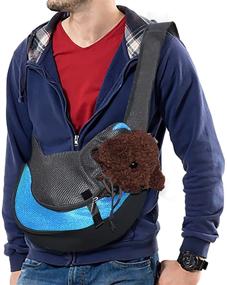 img 4 attached to 🐾 Rednut Pet Carrier: Hands-Free Breathable Mesh Sling Bag for Travel - Single Shoulder Padded Strap Tote Bag for Small Dog Cat Puppy