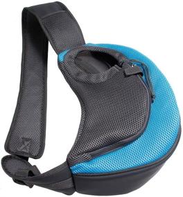 img 3 attached to 🐾 Rednut Pet Carrier: Hands-Free Breathable Mesh Sling Bag for Travel - Single Shoulder Padded Strap Tote Bag for Small Dog Cat Puppy