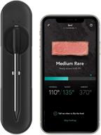 🥩 yummly yte000w5kb premium wireless smart meat thermometer: bluetooth connectivity and assisted cooking for perfectly cooked meats, 1, in black logo