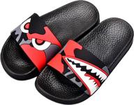 👟 jackshibo outdoor sandals for toddler boys in black - style 66616 логотип