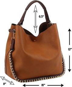 img 3 attached to Fashion Designer Leather Handbag Republic Women's Handbags & Wallets