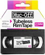 🚵 muc-off tubeless rim tape, 21mm - reliable rim tape for tubeless bike tyre setups - 10m roll incl. 4 seal patches, multicolor (20069) logo