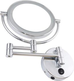 img 1 attached to 🔍 Mirko Lighted Makeup Mirror: Rechargeable Cordless Wall Mount Magnifying Mirror with 1x and 10x Magnification