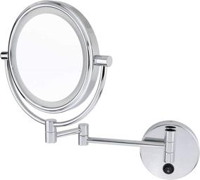 img 2 attached to 🔍 Mirko Lighted Makeup Mirror: Rechargeable Cordless Wall Mount Magnifying Mirror with 1x and 10x Magnification
