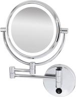 🔍 mirko lighted makeup mirror: rechargeable cordless wall mount magnifying mirror with 1x and 10x magnification логотип