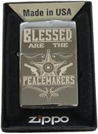 zippo custom lighter blessed peacemakers logo