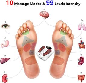 img 1 attached to 👣 CINCOM Foot Circulation Stimulator with Heat and EMS TENS Unit: Relieve Muscle Soreness, Improve Circulation, and Aid Neuropathy