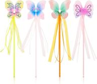 🦋 delightful butterfly princess wands - perfect party favors for girls' fairy birthday bash (12 pack) логотип