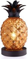 🍍 sparkling mercury glass pineapple lamp: glamorous golden table lamp for every room, celebrations & thoughtful gifting (gold) логотип