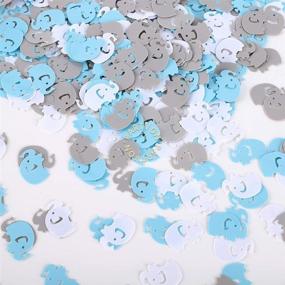 img 4 attached to 🐘 Elephant Confetti: Celebrate Baby Boy's Arrival with IT'S A BOY Party Decorations