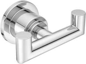 img 1 attached to 🧷 Moen CSI YB0803CH Arris Chrome Double Robe Hook: Modern Style and Function