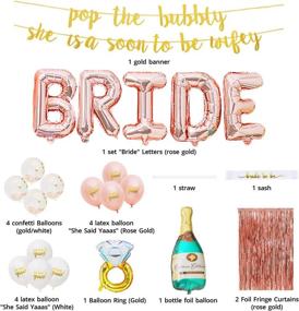 img 3 attached to 🎉 Complete Bachelorette Party Decorations Kit: Rose Gold Theme with Curtains, Sash, Balloons, and Mixed Confetti