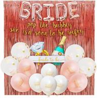 🎉 complete bachelorette party decorations kit: rose gold theme with curtains, sash, balloons, and mixed confetti логотип