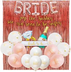 img 4 attached to 🎉 Complete Bachelorette Party Decorations Kit: Rose Gold Theme with Curtains, Sash, Balloons, and Mixed Confetti