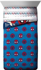 img 2 attached to Marvel Super Hero Adventures Go Spidey 4 Piece Toddler Bed Set: Soft Microfiber Comforter & Sheet Set with Spiderman - Official Marvel Product