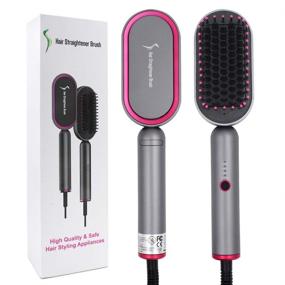 img 4 attached to Enhanced Hot Comb Hair Straightener Brush - Fast Warm Up, Anti-Scald, Auto Temperature Lock & Auto-Off - Easy Operation