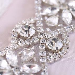 img 1 attached to Stunning Crystal-Beaded Bridal Wedding Belts for Rhinestone Formal Dress Sashes